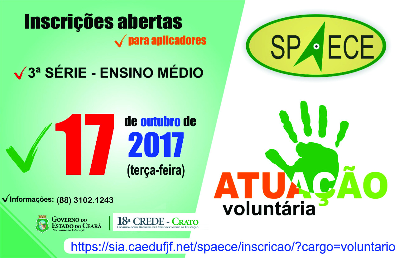 SPAECE 2017 – Inscrições Abertas para Aplicadores