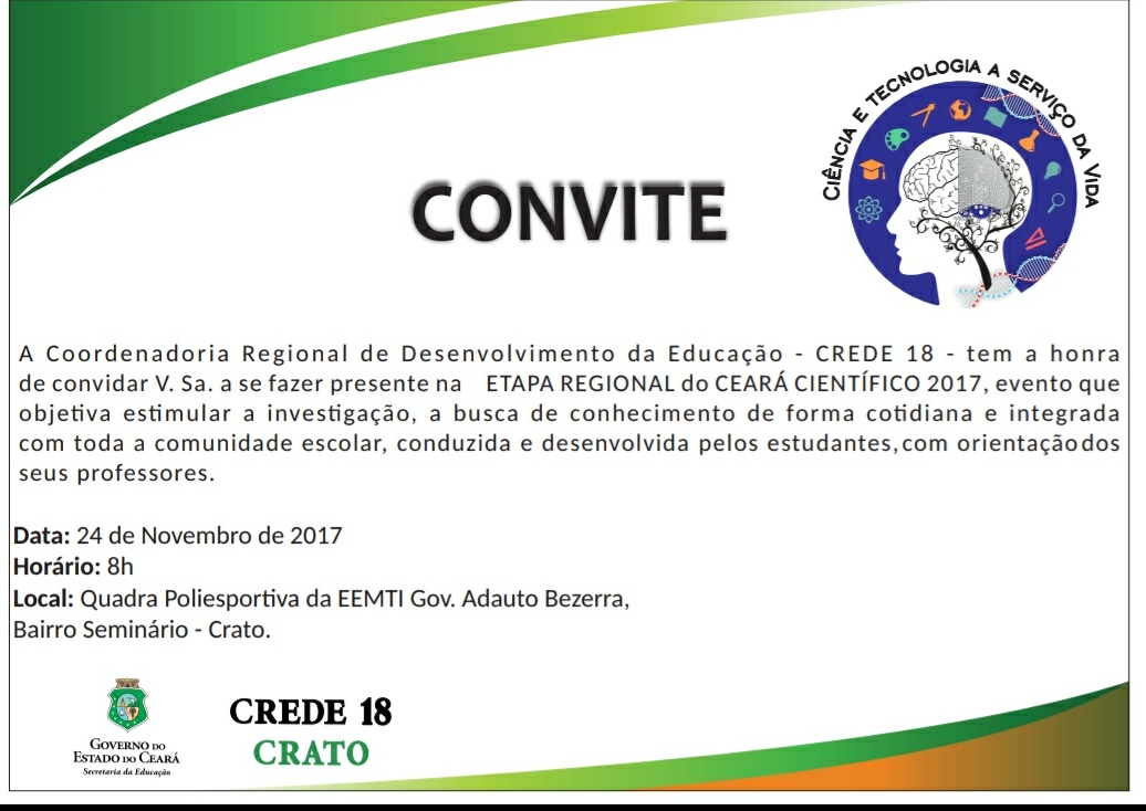 Ceará Científico 2017 – Etapa Regional – CREDE 18