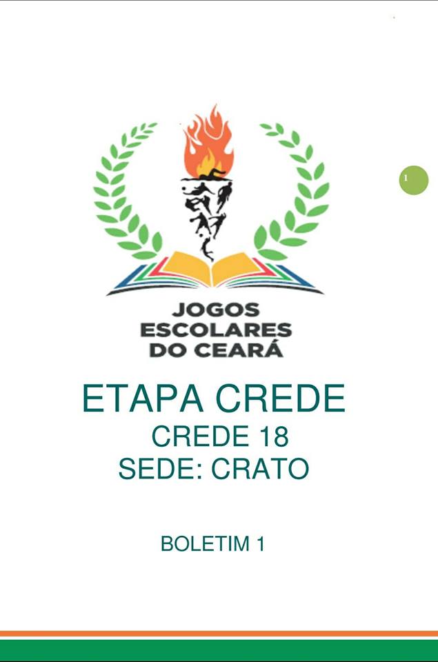 JOGOS ESCOLARES – ETAPA CREDE 18 – CRATO/CE ACONTECERÁ NOS DIAS 19 E 20 DE MAIO