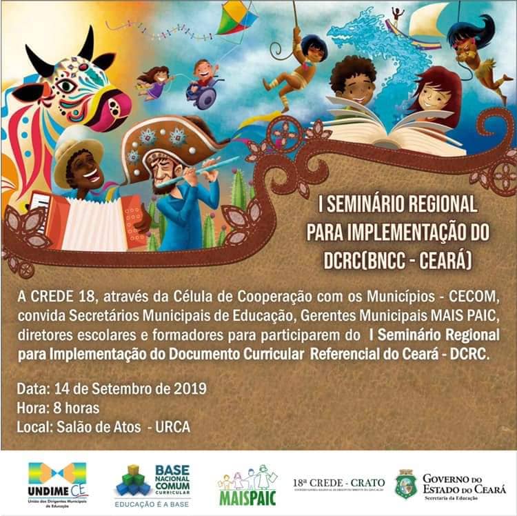 I SEMINÁRIO REGIONAL PARA IMPLEMENTAÇÃO DO DCRC (BNCC-CEARÁ)