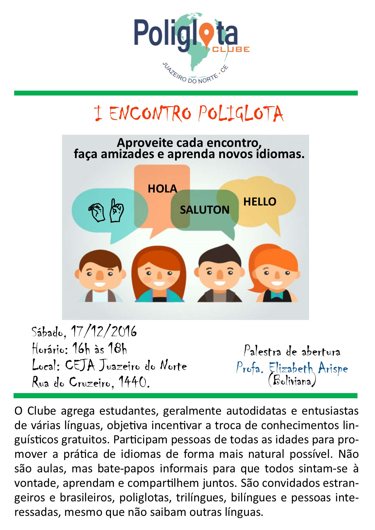 I Encontro Poliglota do CEJA – Juazeiro do Norte