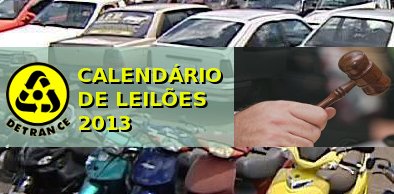 Detran publica calendário 2013 de leilões