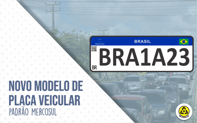 Nova placa veicular entra em vigor dia 3 em todo o Brasil