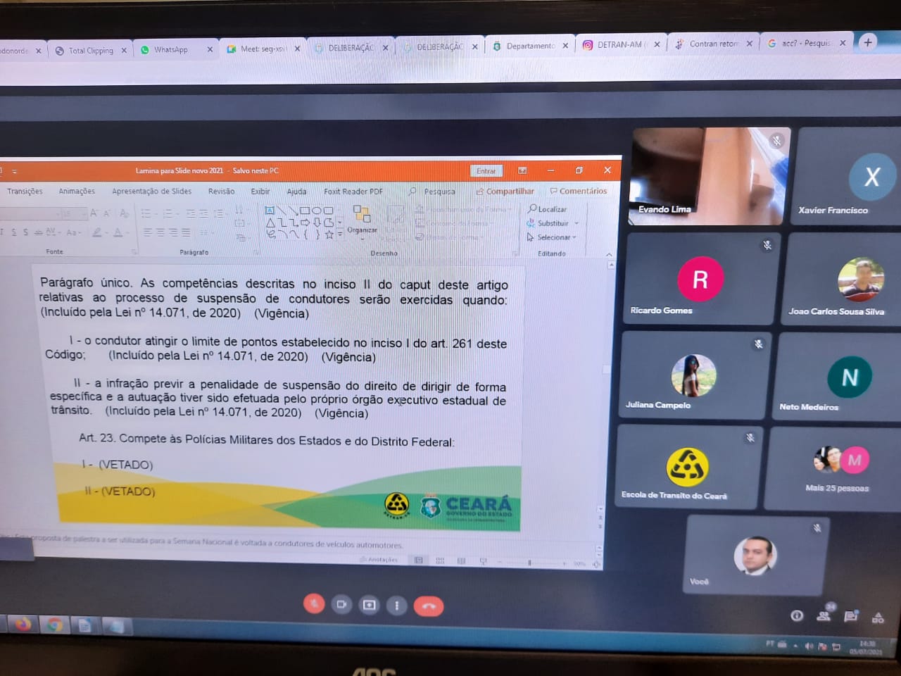 Detran-CE realiza cursos de formação e capacitação para agentes de trânsito durante todo o mês de julho