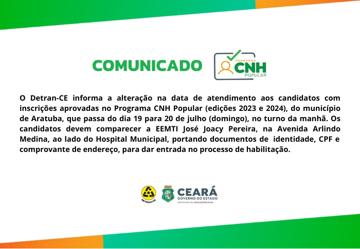 COMUNICADO CNH POPULAR