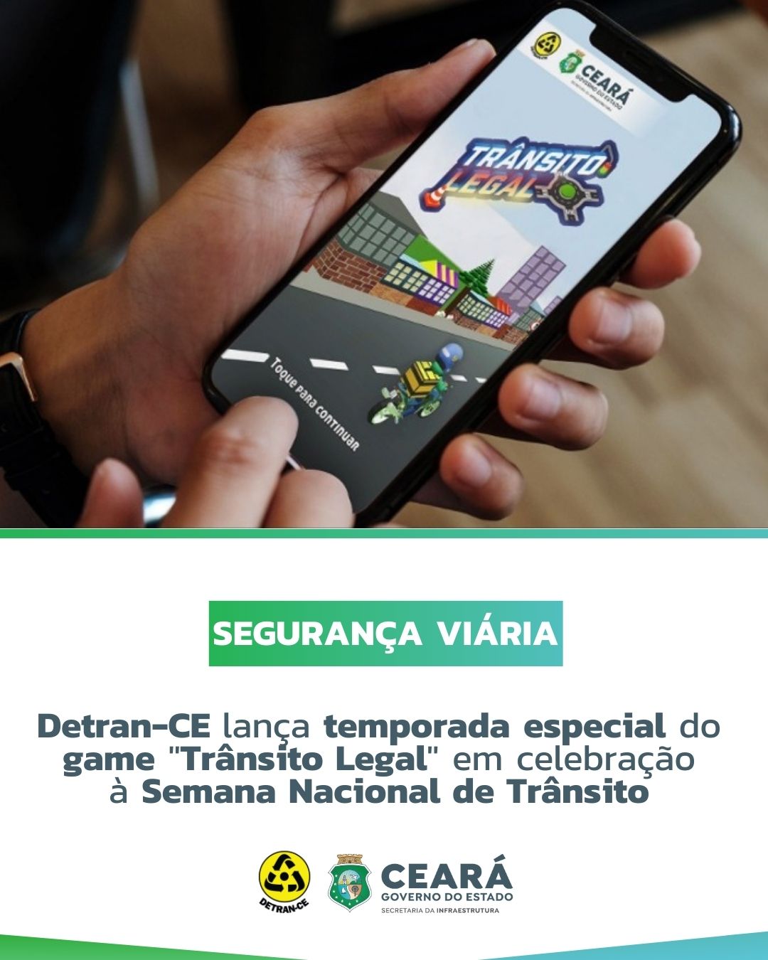 Detran-CE lança temporada especial do game “Trânsito Legal” em celebração à Semana Nacional de Trânsito