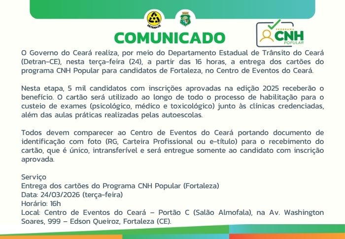 COMUNICADO – CNH POPULAR