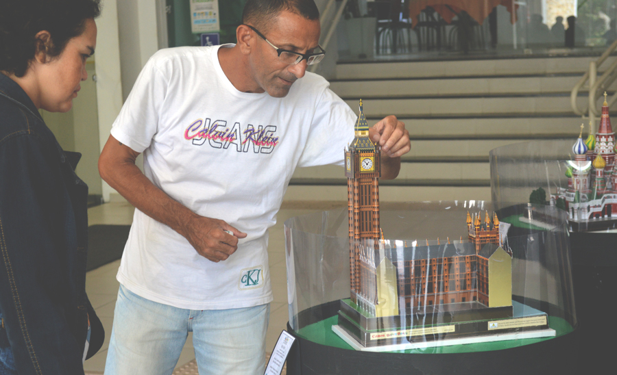 Exposição de maquetes exibe monumentos culturais no Centro de Convivência do Servidor
