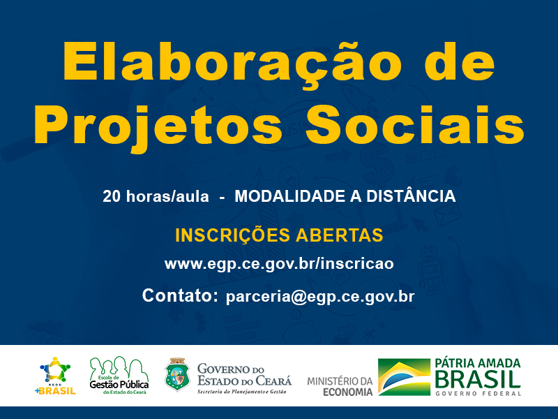 Inscrições abertas para curso a distância sobre Elaboração de Projetos Sociais