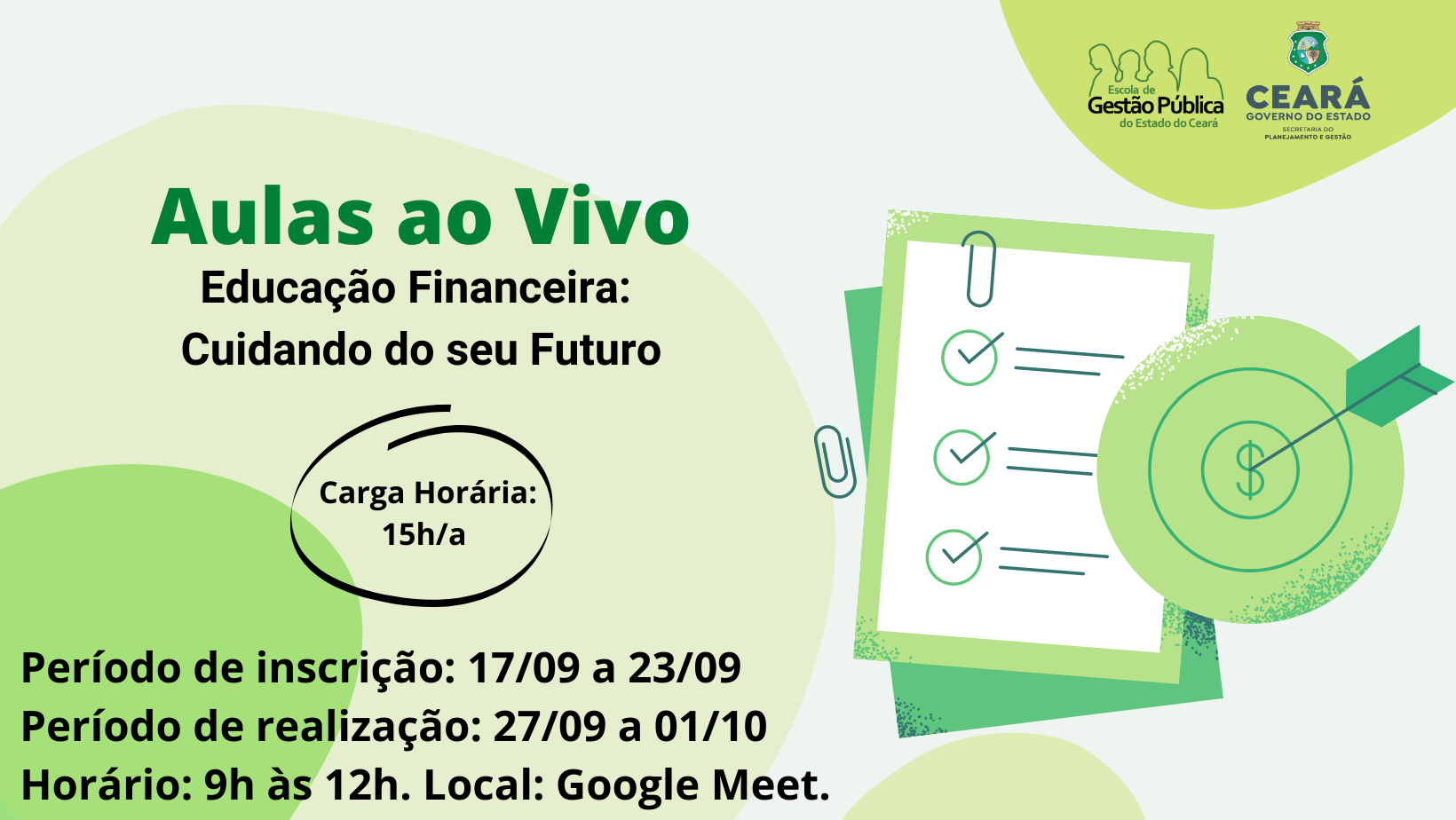 EGPCE abre inscrições para o curso remoto Educação Financeira: Cuidando do seu futuro