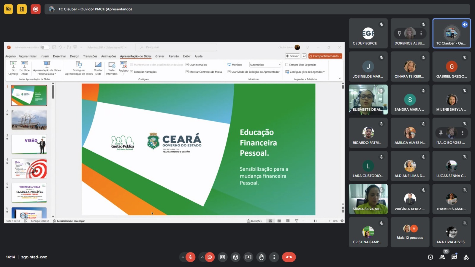 EGPCE realiza palestra Sensibilização para a mudança Financeira Pessoal