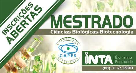 Faculdades INTA com inscrições abertas para mestrado em Ciências Biológicas-Biotecnologia