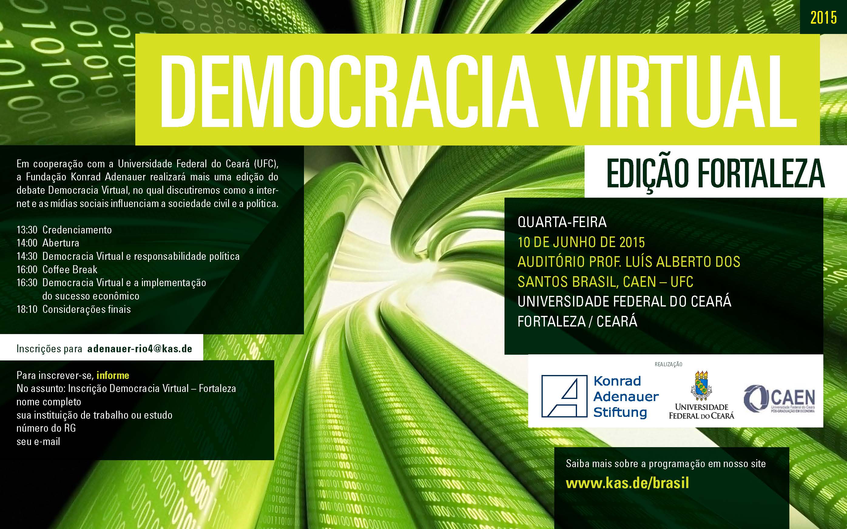 Caen e Fundação Konrad Adenauer promovem debate sobre Democracia Virtual