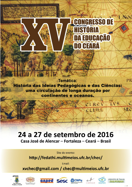 Inscrições para XV Congresso de História da Educação do Ceará seguem até 10 de agosto