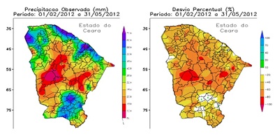 Estação chuvosa de 2012 no Ceará é marcada pela irregularidade