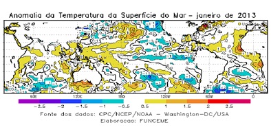 Quadra chuvosa 2013: permanece maior probabilidade de chuvas abaixo da normal