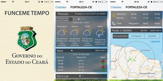 Aplicativo Funceme Tempo tem nova versão para iOS