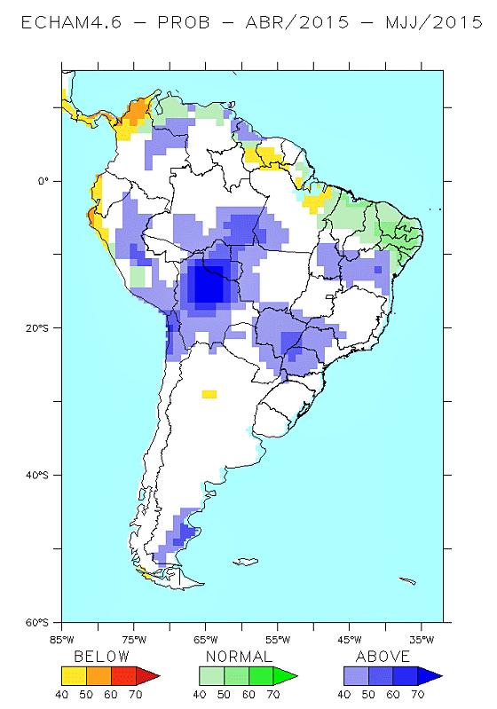 Maior probabilidade de chuvas em torno da média entre maio e julho no Ceará