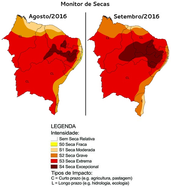 Monitor mostra avanço da categoria mais grave da Seca no Nordeste