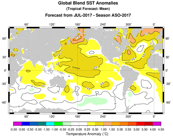 Funceme passa a fazer previsões de Temperatura de Superfície do Mar (TSM) global