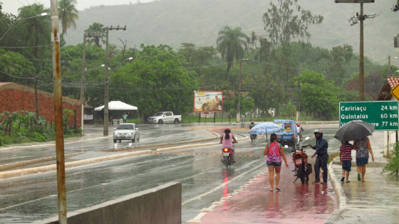 Chove em mais de 80 municípios; Granja registra maiores volumes