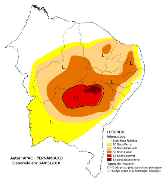 Monitor aponta nova redução da área de seca relativa no Ceará, mas situação ainda é de cautela