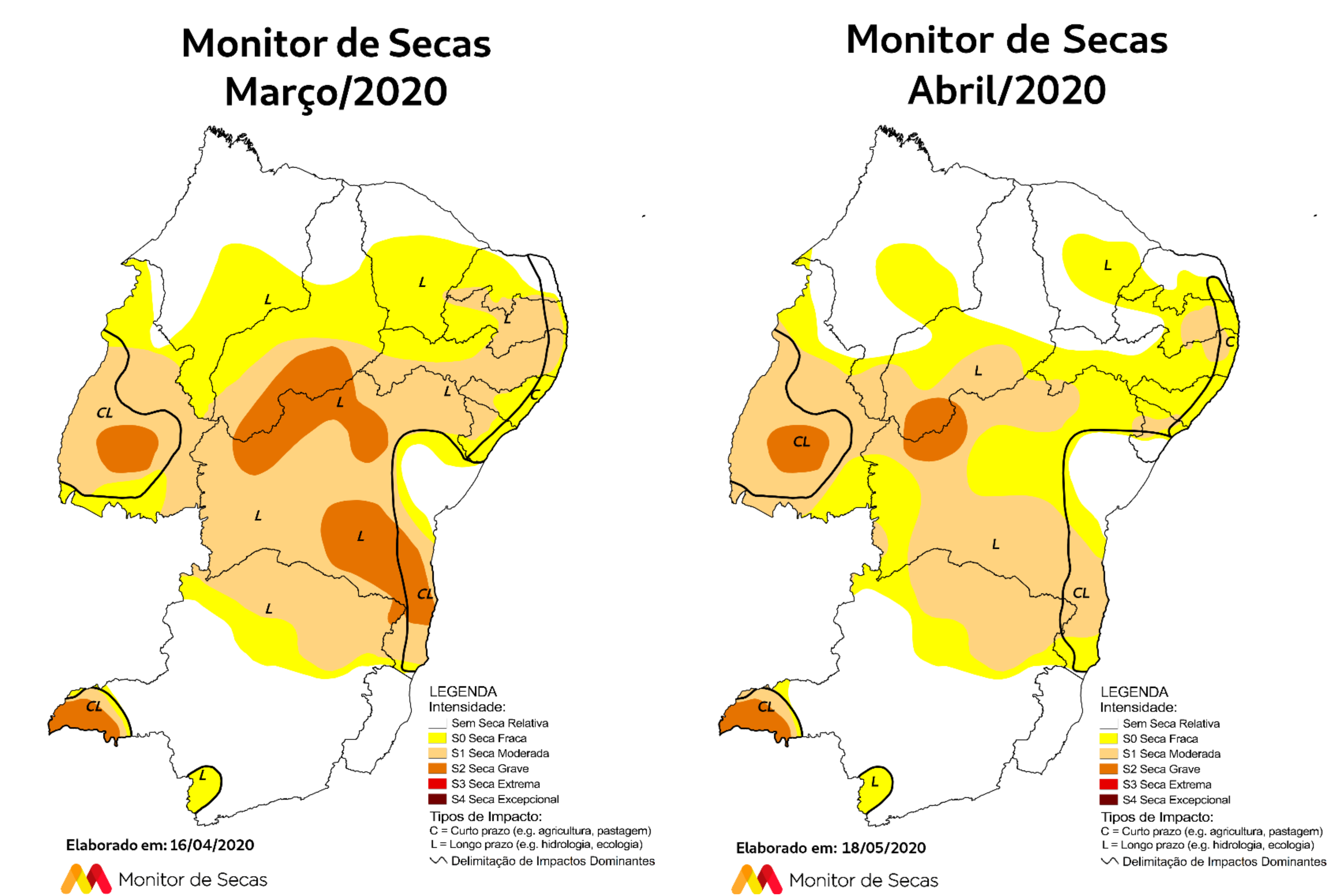 Monitor aponta Ceará e Maranhão como estados do NE em melhor situação em relação à seca