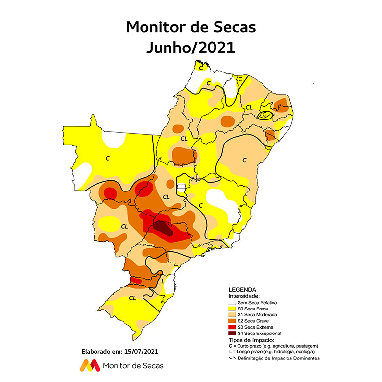 Áreas com seca moderada crescem no Ceará, aponta Monitor