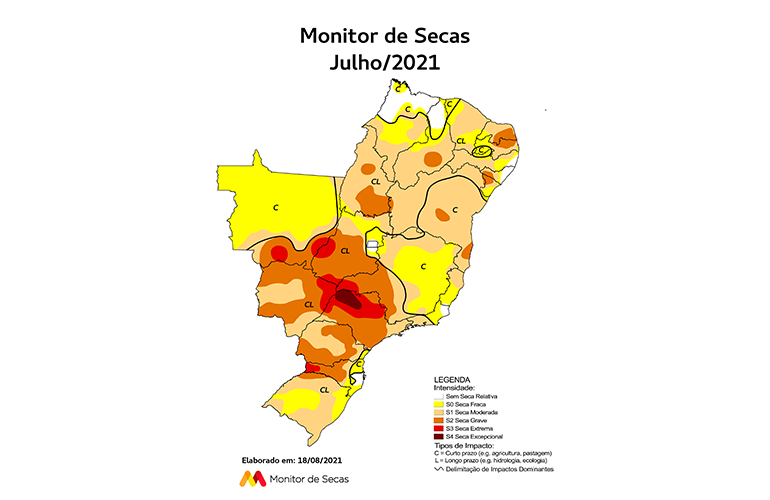Ceará segue com níveis de seca fraca e moderada, aponta Monitor