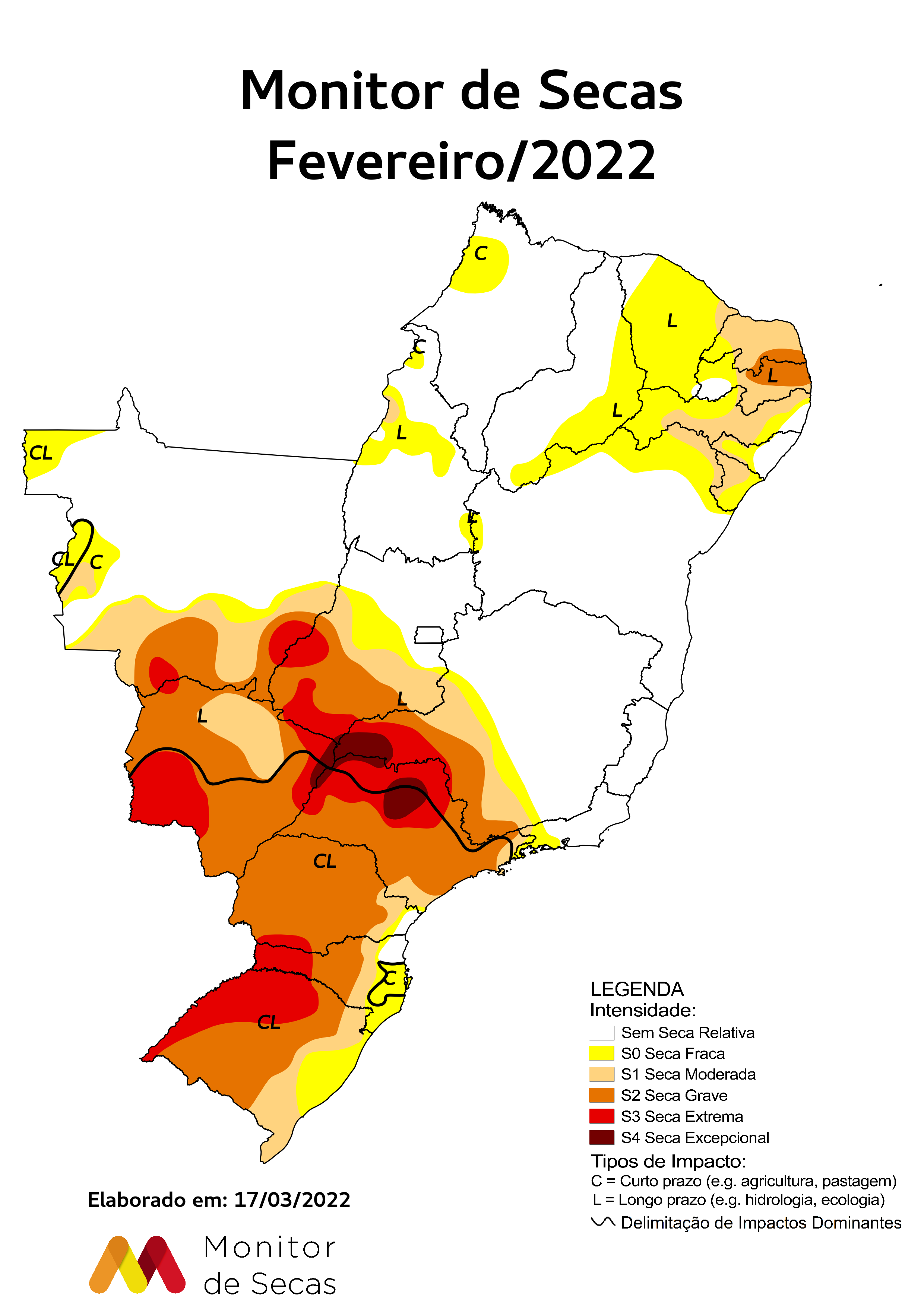 Seca relativa se mantém estável entre janeiro e fevereiro, aponta Monitor