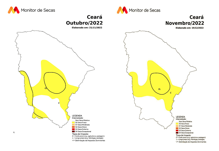 Seca fraca tem leve redução no Ceará, aponta Monitor