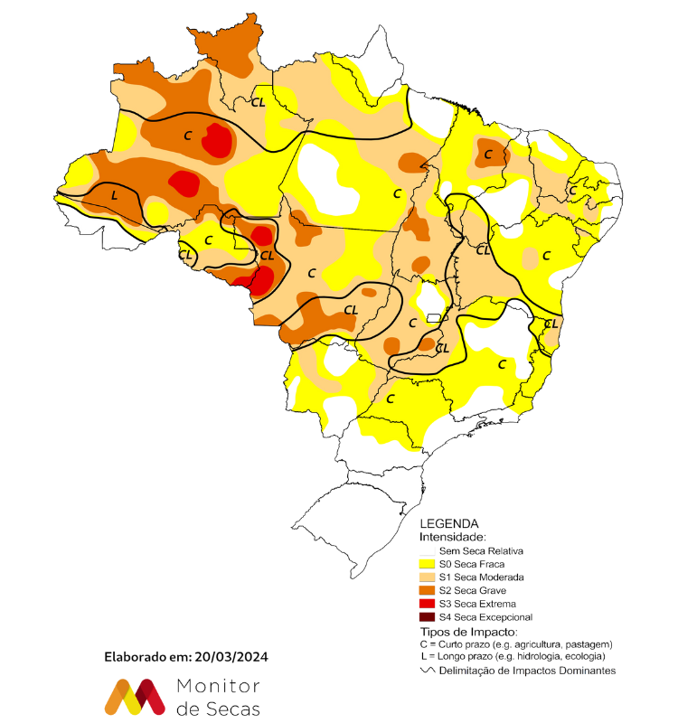 Ceará volta a apresentar área sem seca relativa após 4 meses