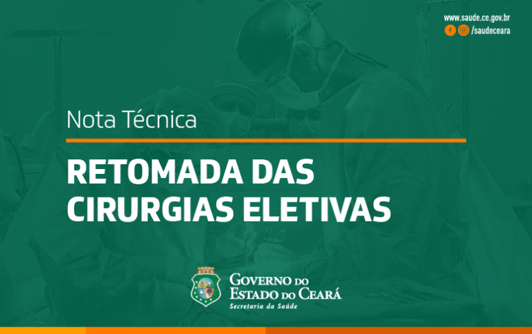 Secretaria da Saúde do Estado divulga nota técnica da volta das cirurgias eletivas