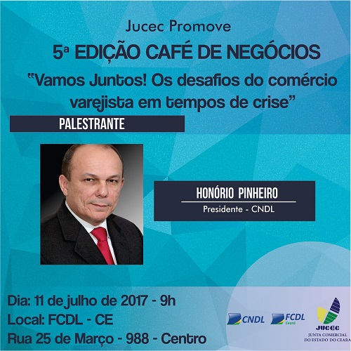 Os Desafios do Comércio Varejista é o Tema do 5º Café de Negócios da Jucec