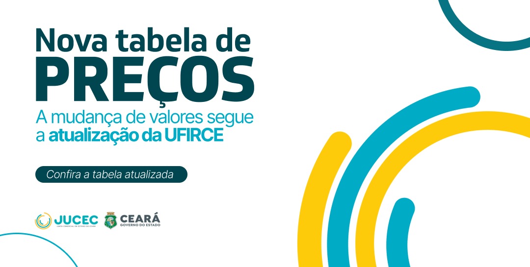 Jucec atualiza tabela de serviços para 2026 e reforça isenções para Registro Automático