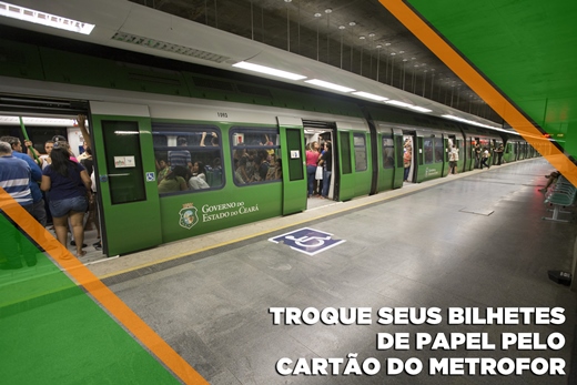 Metrofor abre prazo para troca de bilhetes de papel por cartão eletrônico