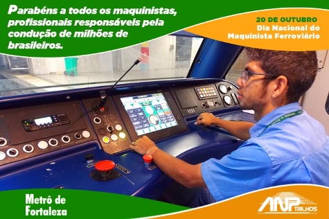 Metrofor e ANPTrilhos prestam homenagem ao dia do maquinista