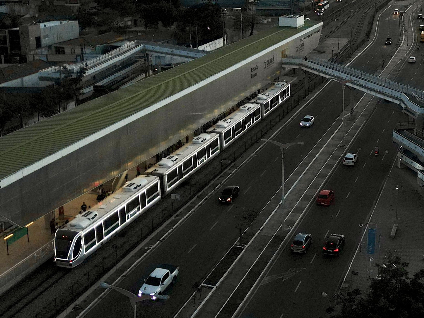 Trens iluminados inspiram a magia do Natal no transporte público. Veja o vídeo.