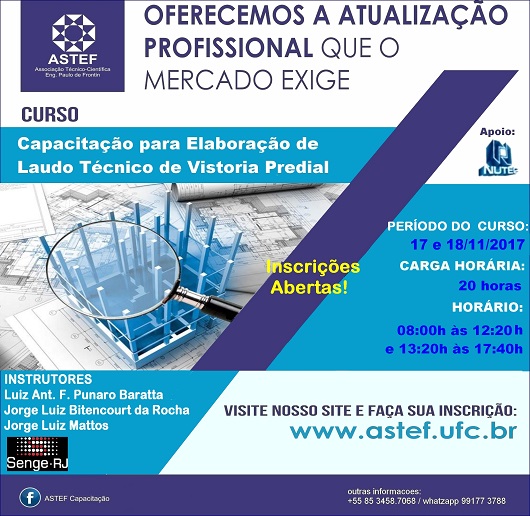 Vistoria Predial é tema de curso