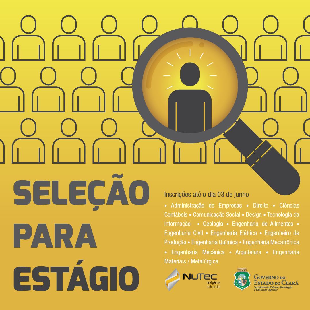 Inscrições abertas para estágio no Nutec