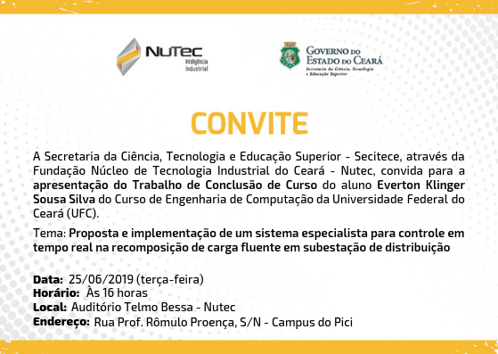 Convite: apresentação de TCC sobre Inteligência Artificial