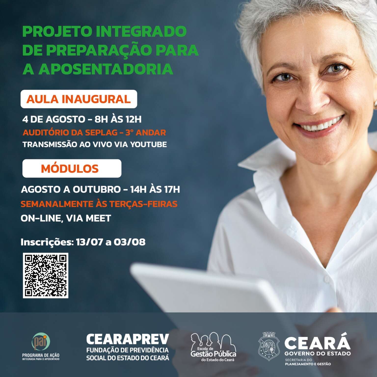 Servidores já podem se inscrever para o curso preparatório para a aposentadoria