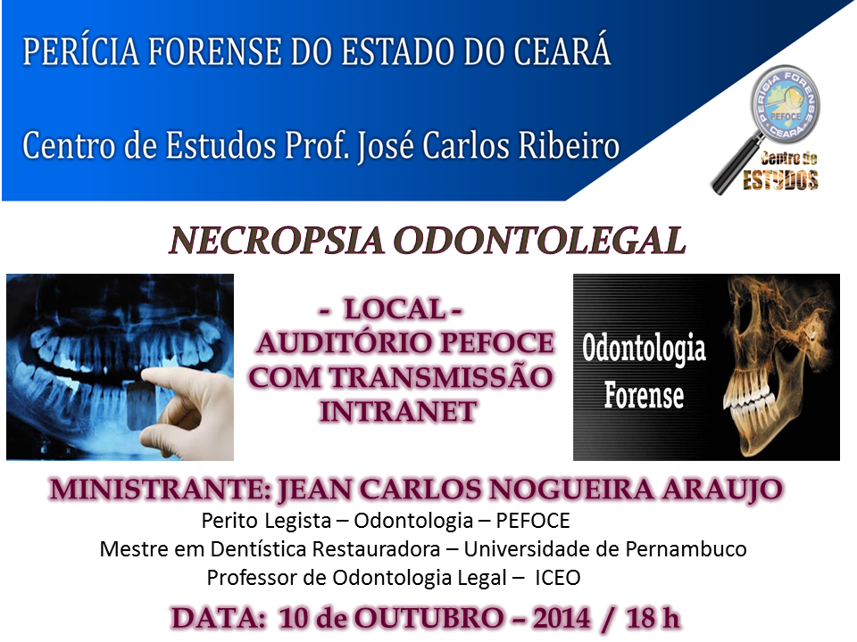 Centro de Estudos realiza palestra sobre Necropsia Odontolegal