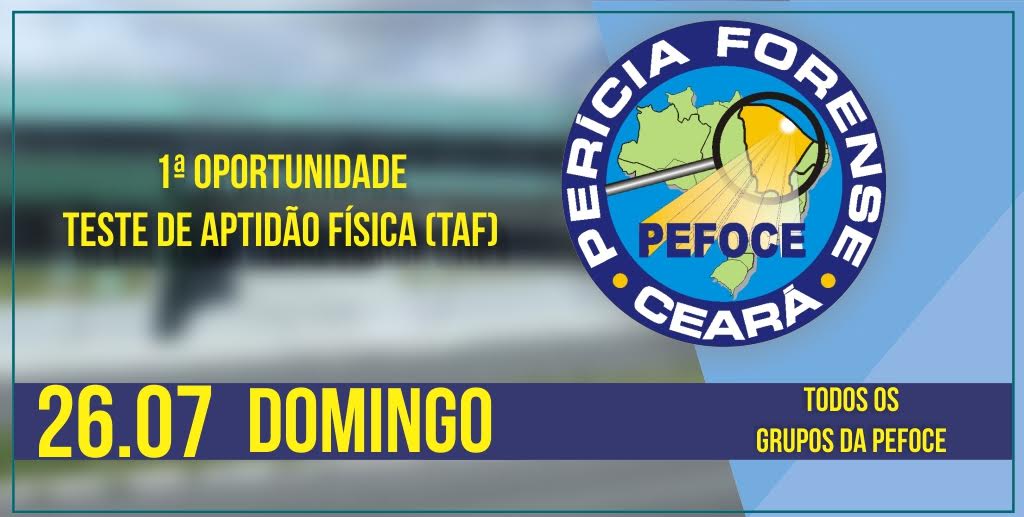 Divulgado Edital de convocação para 1ª oportunidade do exame de capacidade física dos cursos da PEFOCE