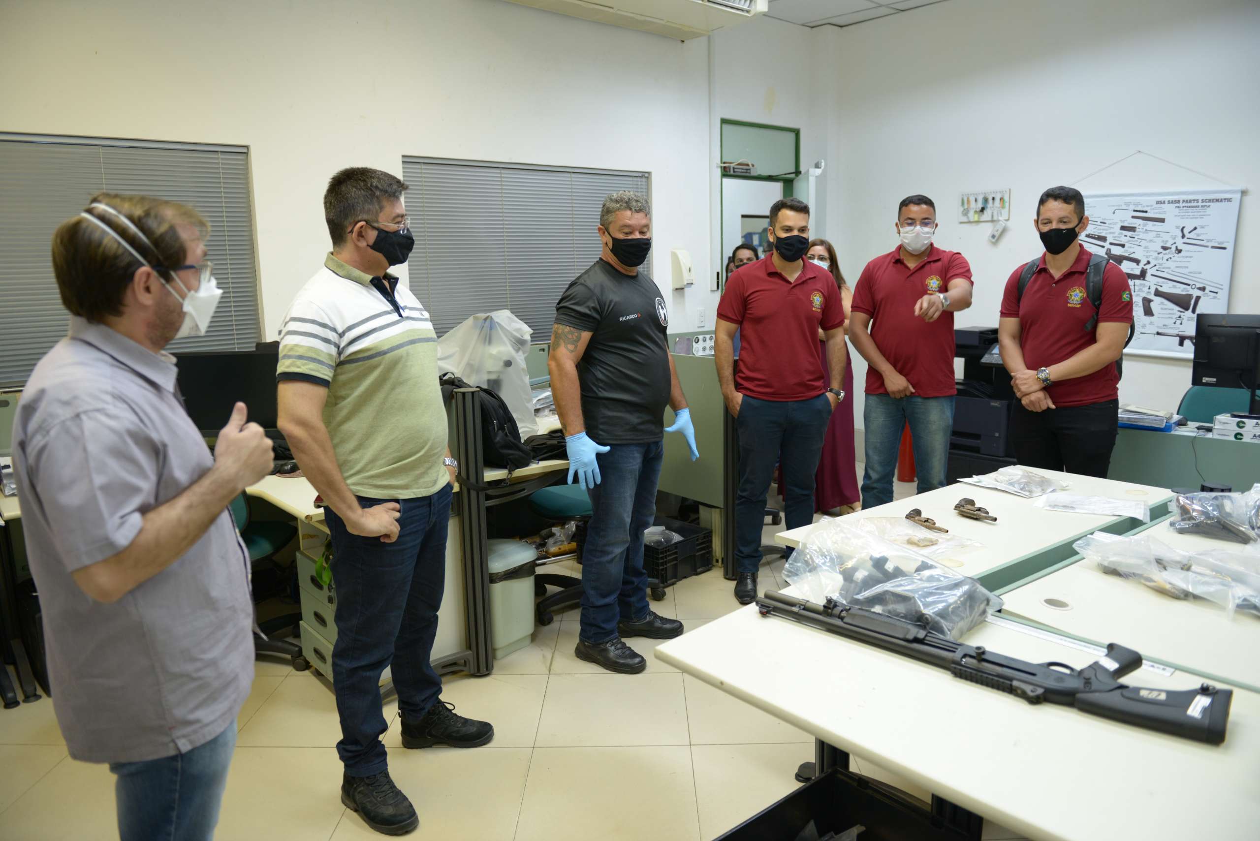 Comitiva da Senasp visita Perícia Forense para tratar da qualidade de vida dos servidores