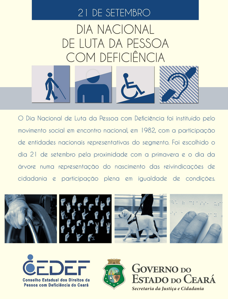 Dia Nacional de Luta da Pessoa com Deficiência é comemorado no Ceará