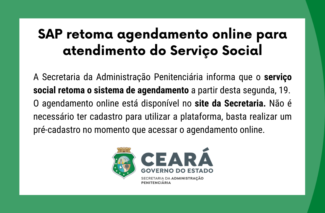 SAP retoma agendamento online para atendimento do Serviço Social