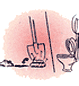 desenho de uma pá enterrando fezes