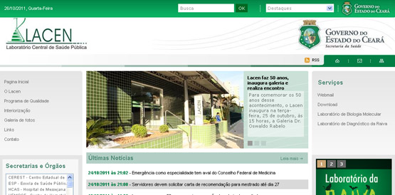 Site deixa o Lacen mais próximo da população