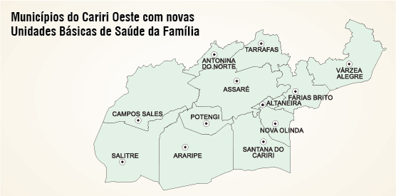 Cariri Oeste tem 10 Unidades Básicas de Saúde construídas pelo Estado
